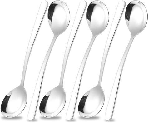 korean long spoon|8 piece korean soup spoons.